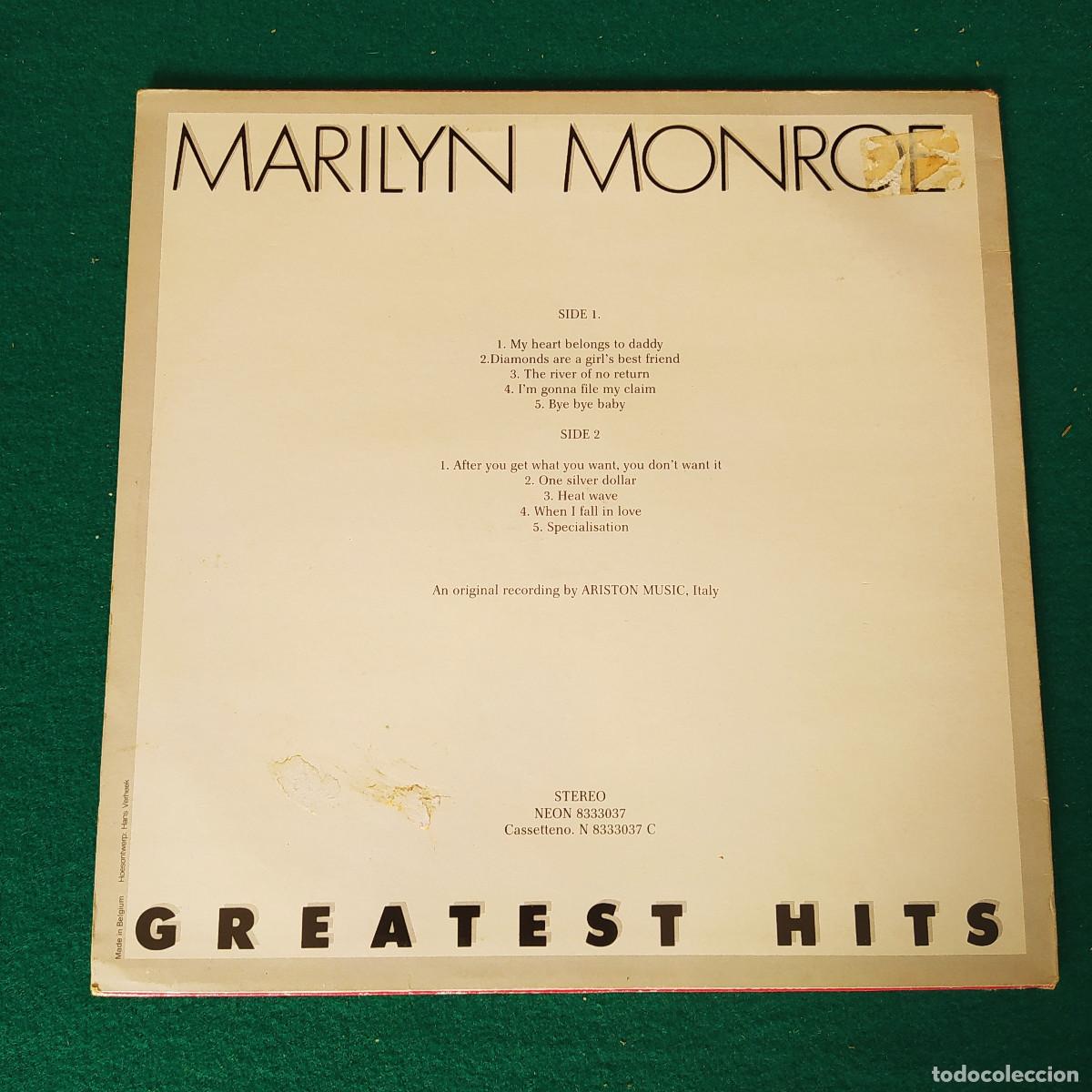 Discos de vinilo: Marilyn Monroe &ndash; Greatest Hits - Foto 2