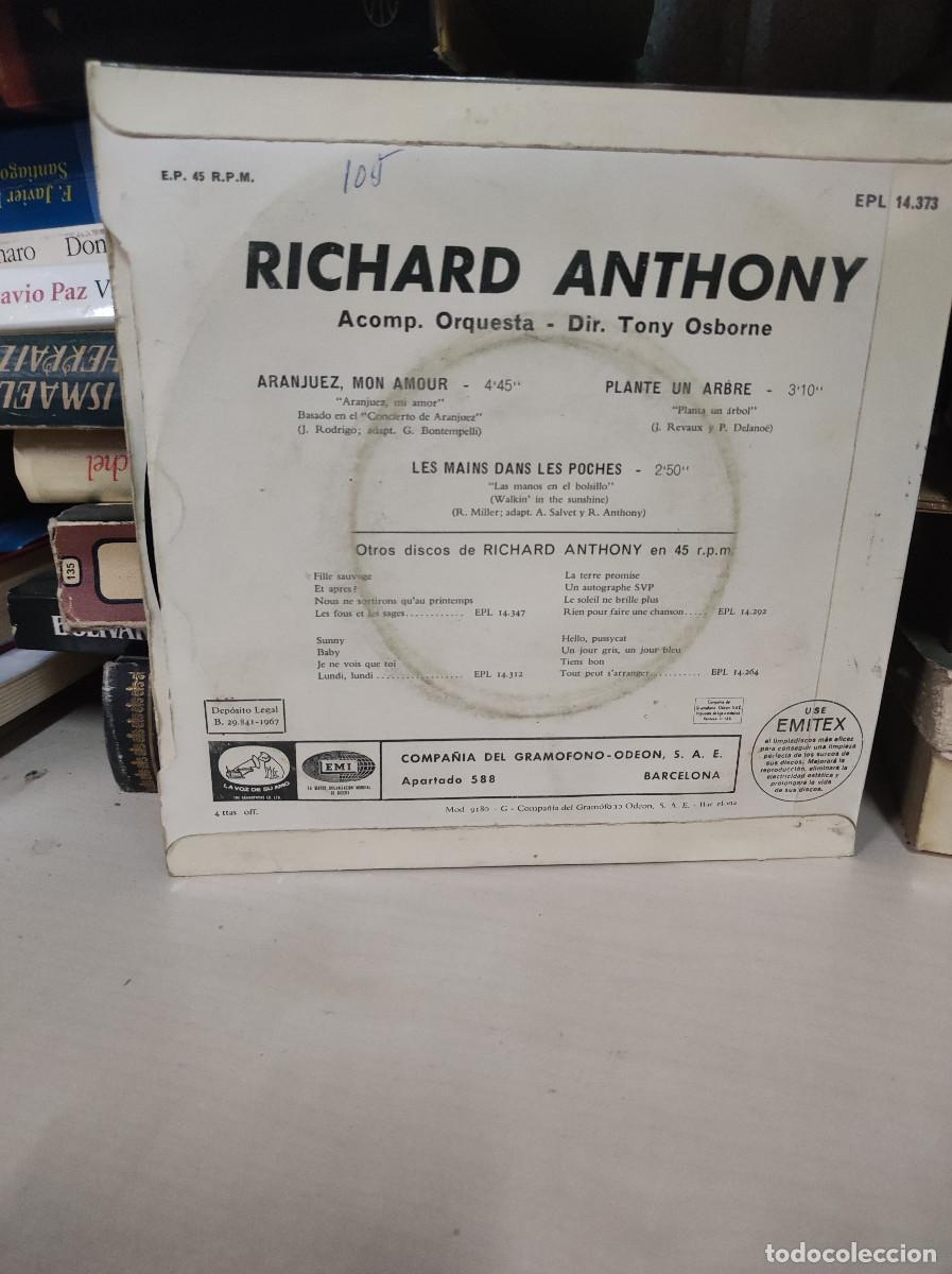 Discos de vinilo: Richard Anthony &ndash; Aranjuez, Mon Amour - Foto 2