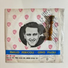 Discos de vinilo: EMILIO PERICOLI/GINO PAOLI. 1962. EXITOS MUSICALES DE ITALIA AÑOS 1960