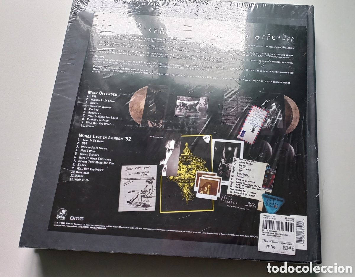 Discos de vinilo: ROLLING STONES KEITH RICHARDS MAIN OFFENDER DELUXE BOX LP CD - Foto 7