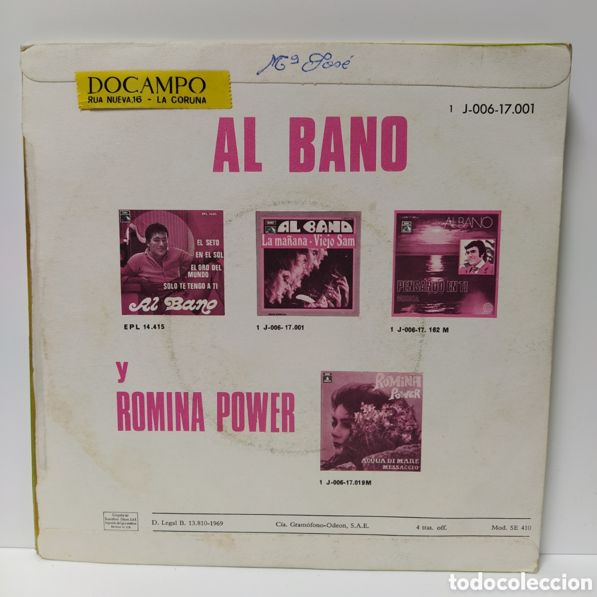 Discos de vinilo: Al Bano - La Ma&ntilde;ana / Viejo Sam (7&rdquo;, Single) - Foto 2
