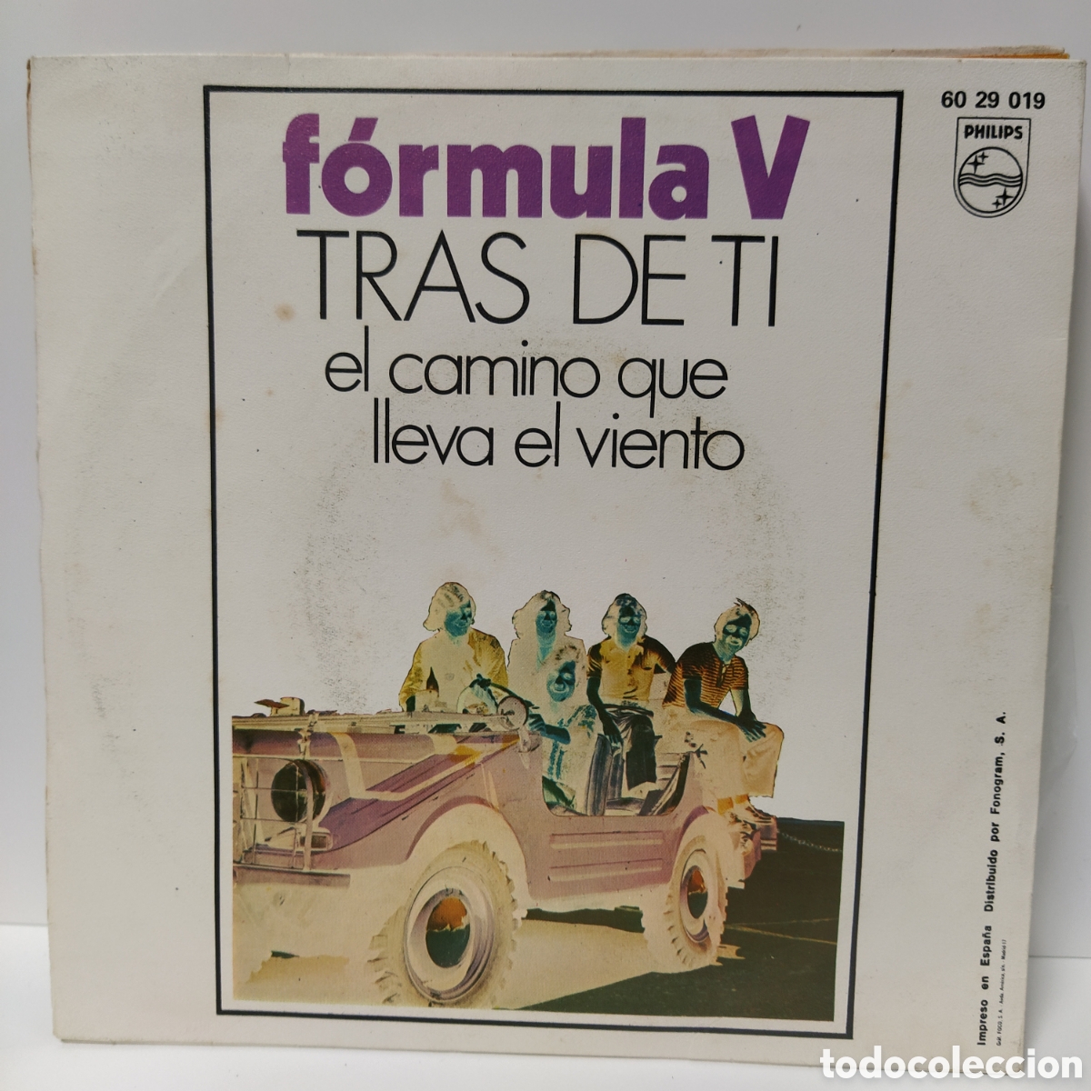 Discos de vinilo: Formula V - Tras De Ti (7&rdquo;, Single) - Foto 2