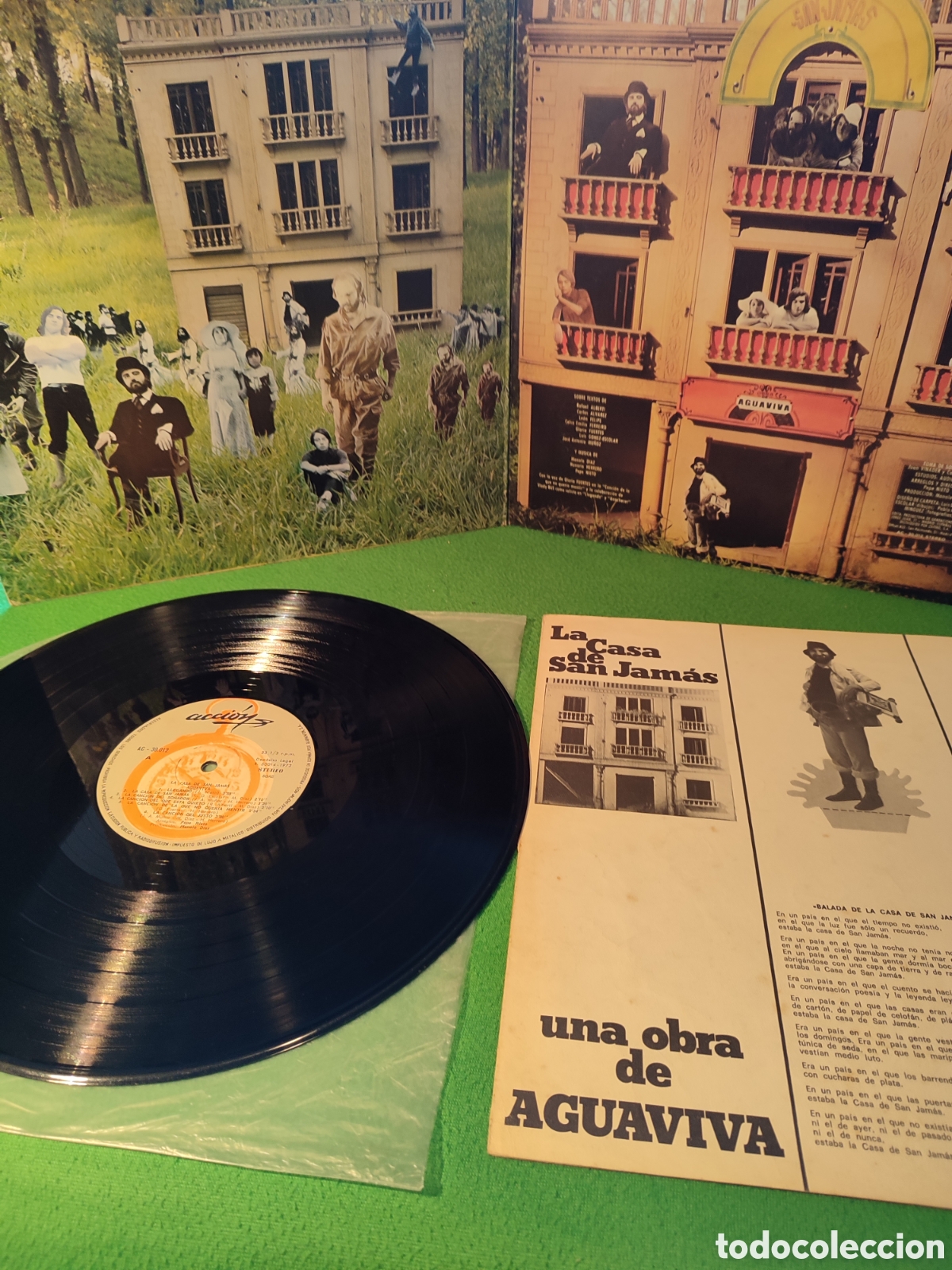 Discos de vinilo: Aguaviva - La casa de san jam&aacute;s - Foto 2