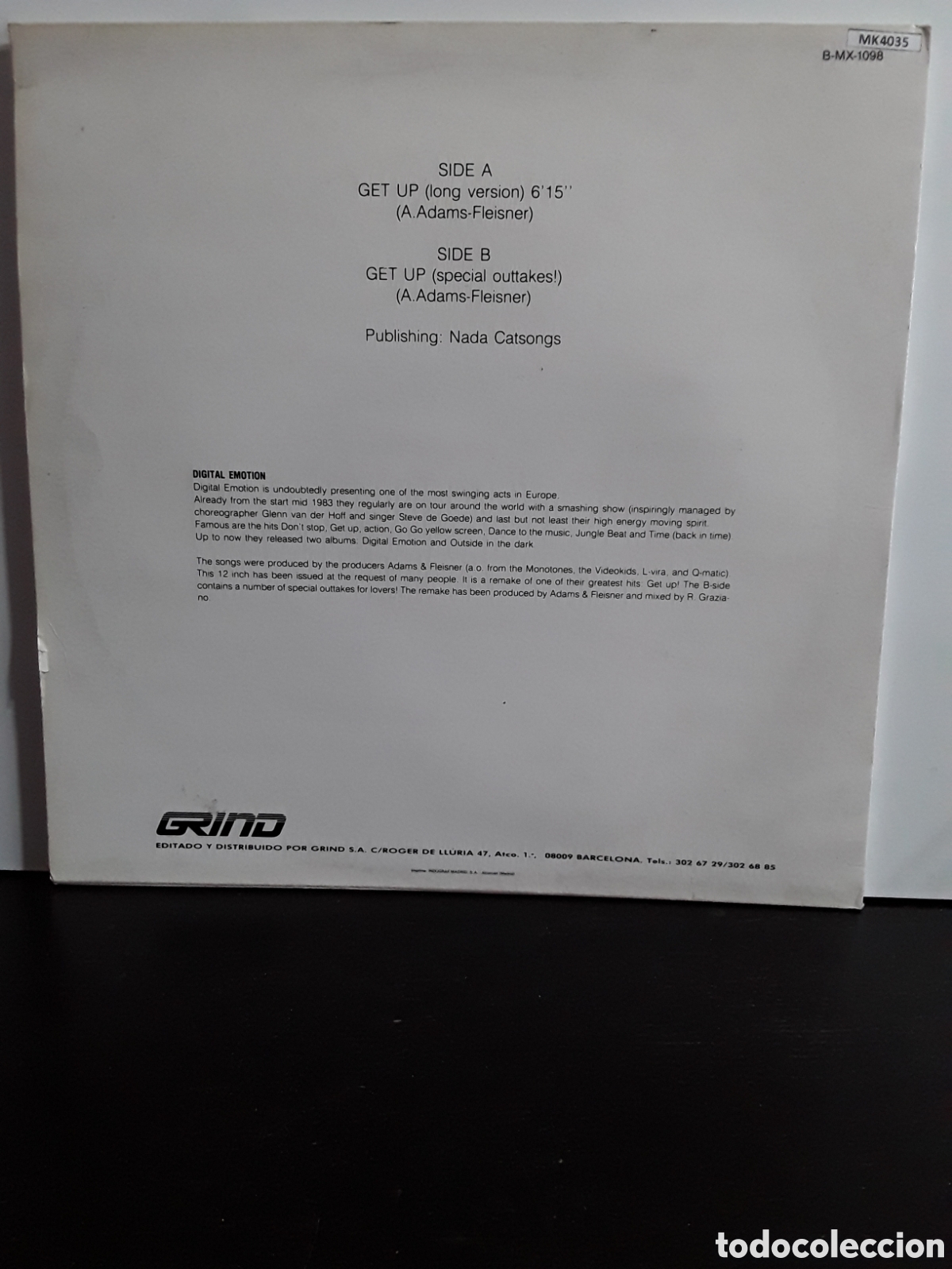 Discos de vinilo: Digital Emotion &lrm;&ndash; Get Up - Foto 2