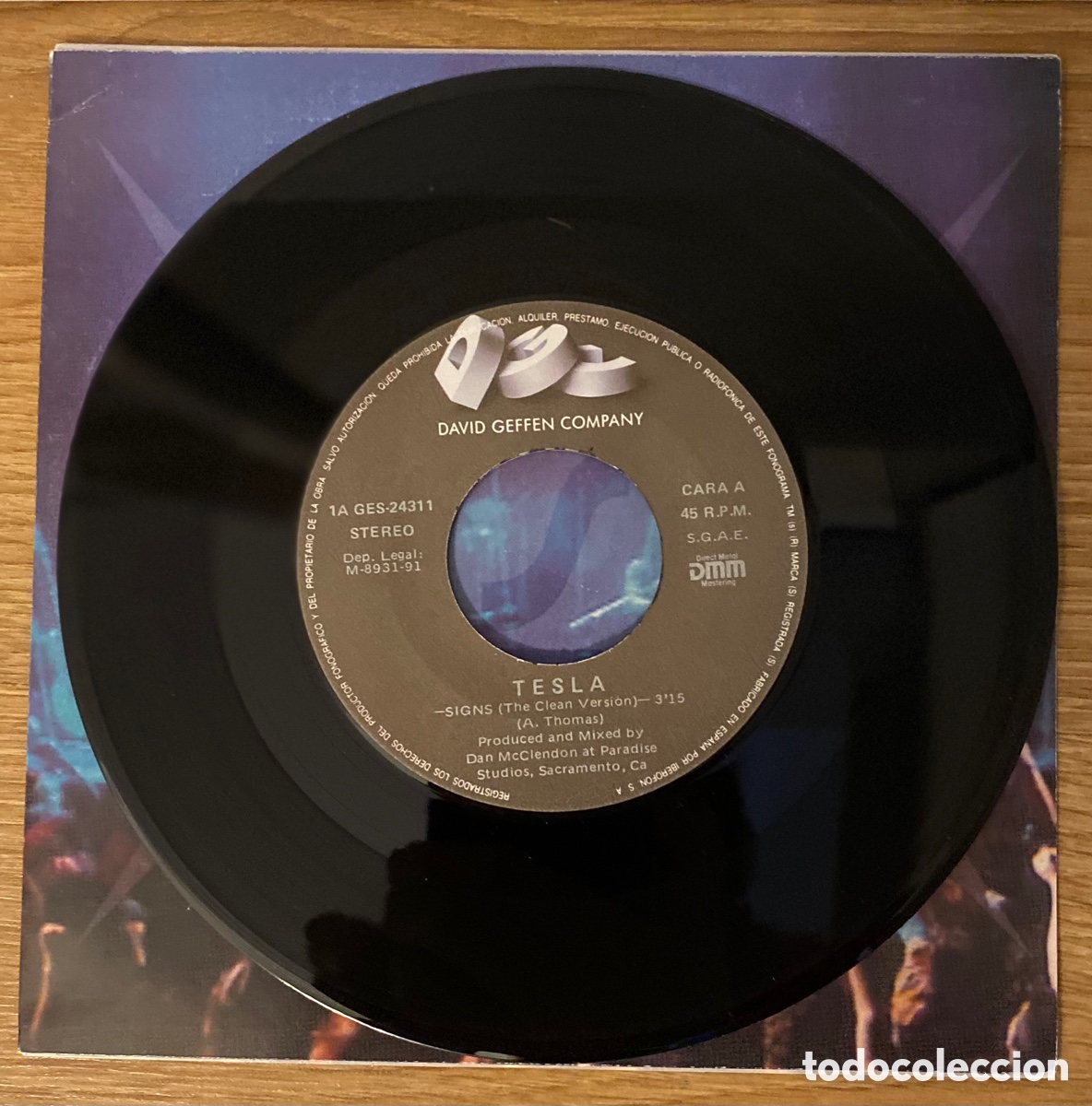 Discos de vinilo: Tesla. Signs (The clean version)- Down Fo&rsquo; Boogie. Single. - Foto 3