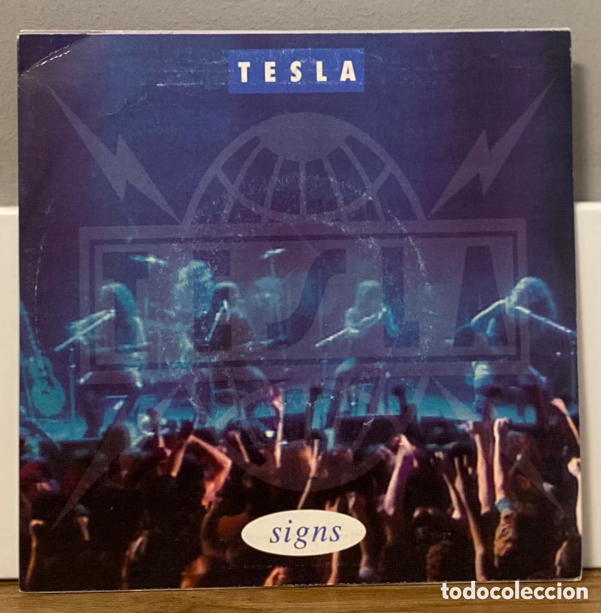 Discos de vinilo: Tesla. Signs (The clean version)- Down Fo&rsquo; Boogie. Single. - Foto 1