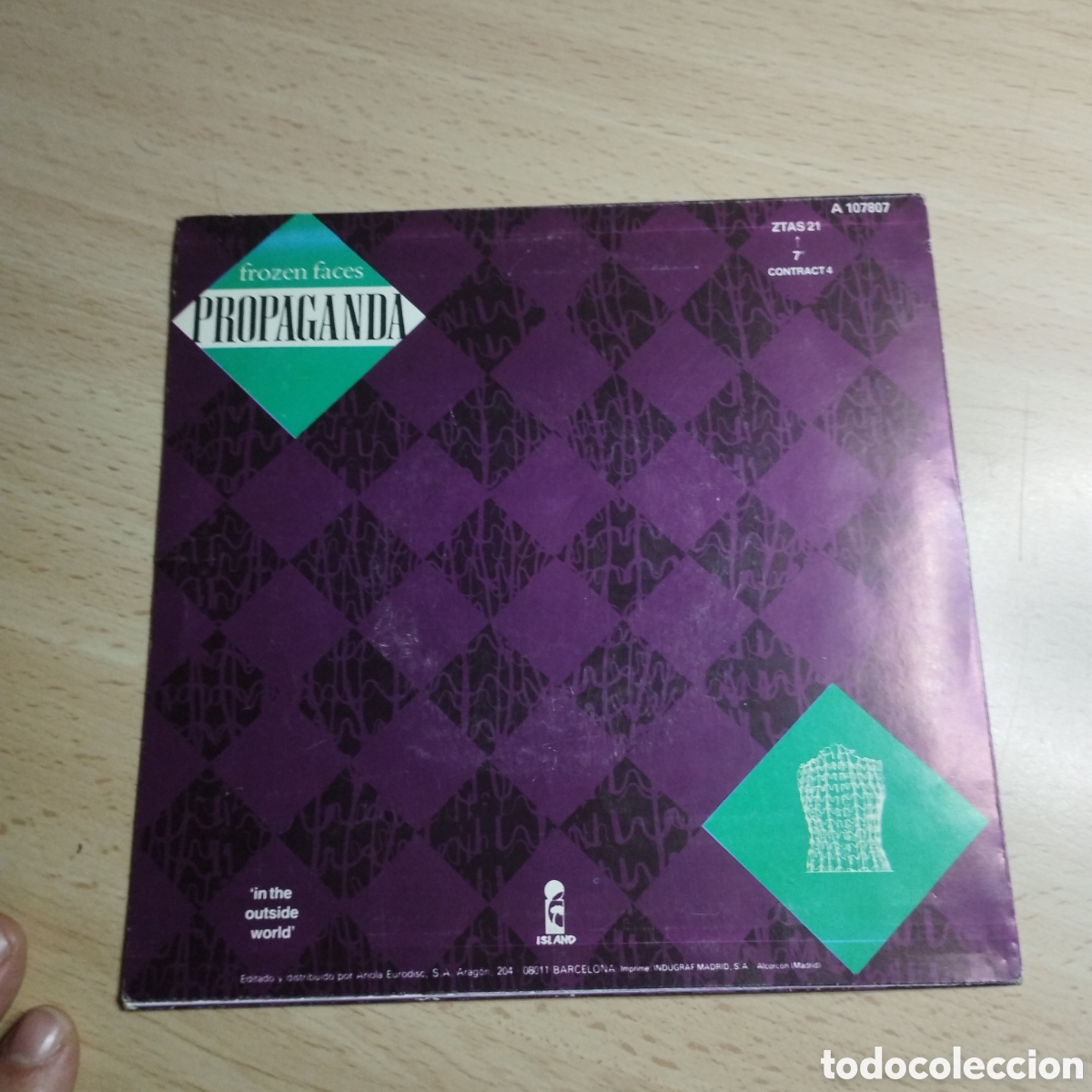 Discos de vinilo: Single 7&rdquo; Propaganda. 1985 machinery + reactivate. Mix - Foto 2