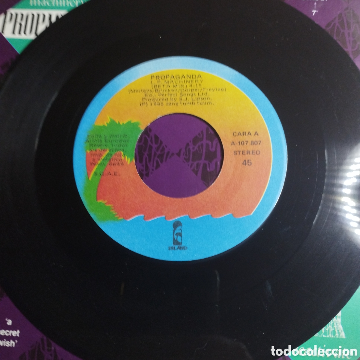 Discos de vinilo: Single 7&rdquo; Propaganda. 1985 machinery + reactivate. Mix - Foto 3