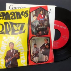 Discos de vinilo: EP HERMANOS LOPEZ / CANCIONES DE JUVENTUD HOJA PROMOCIONAL FESTIVAL VINILO NUEVO