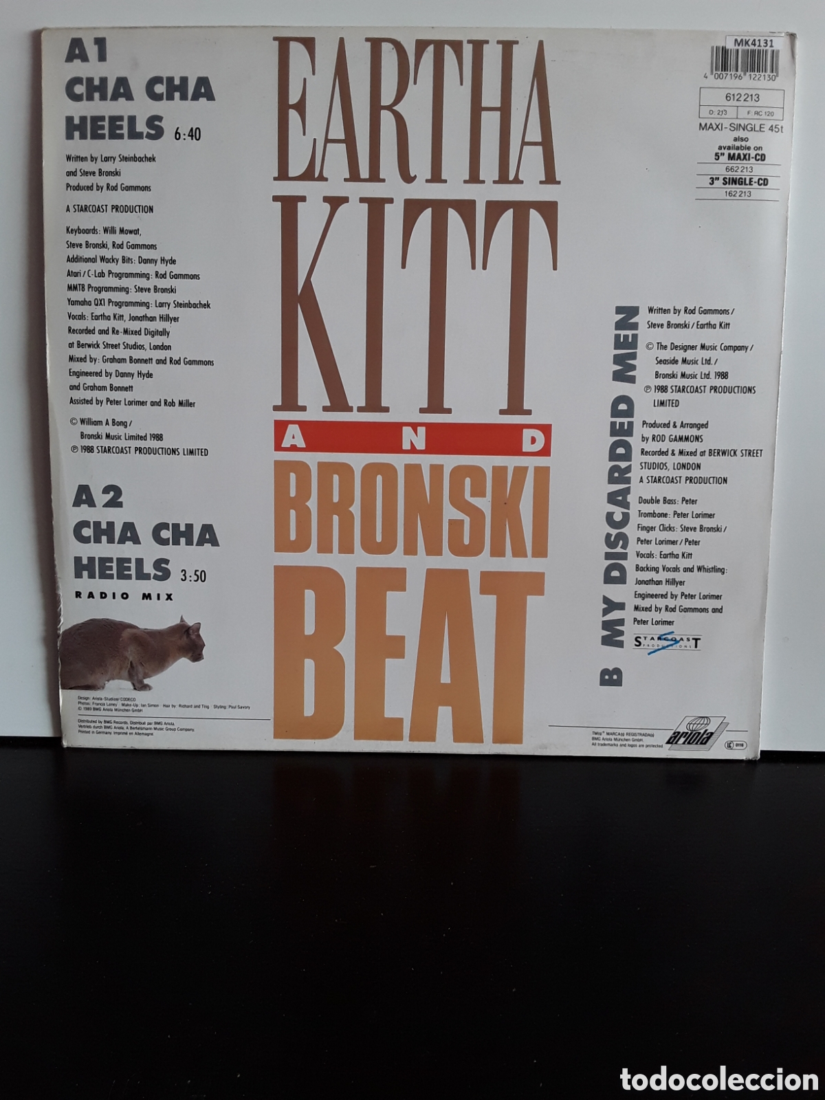 Discos de vinilo: Eartha Kitt & Bronski Beat &lrm;&ndash; Cha Cha Heels - Foto 2
