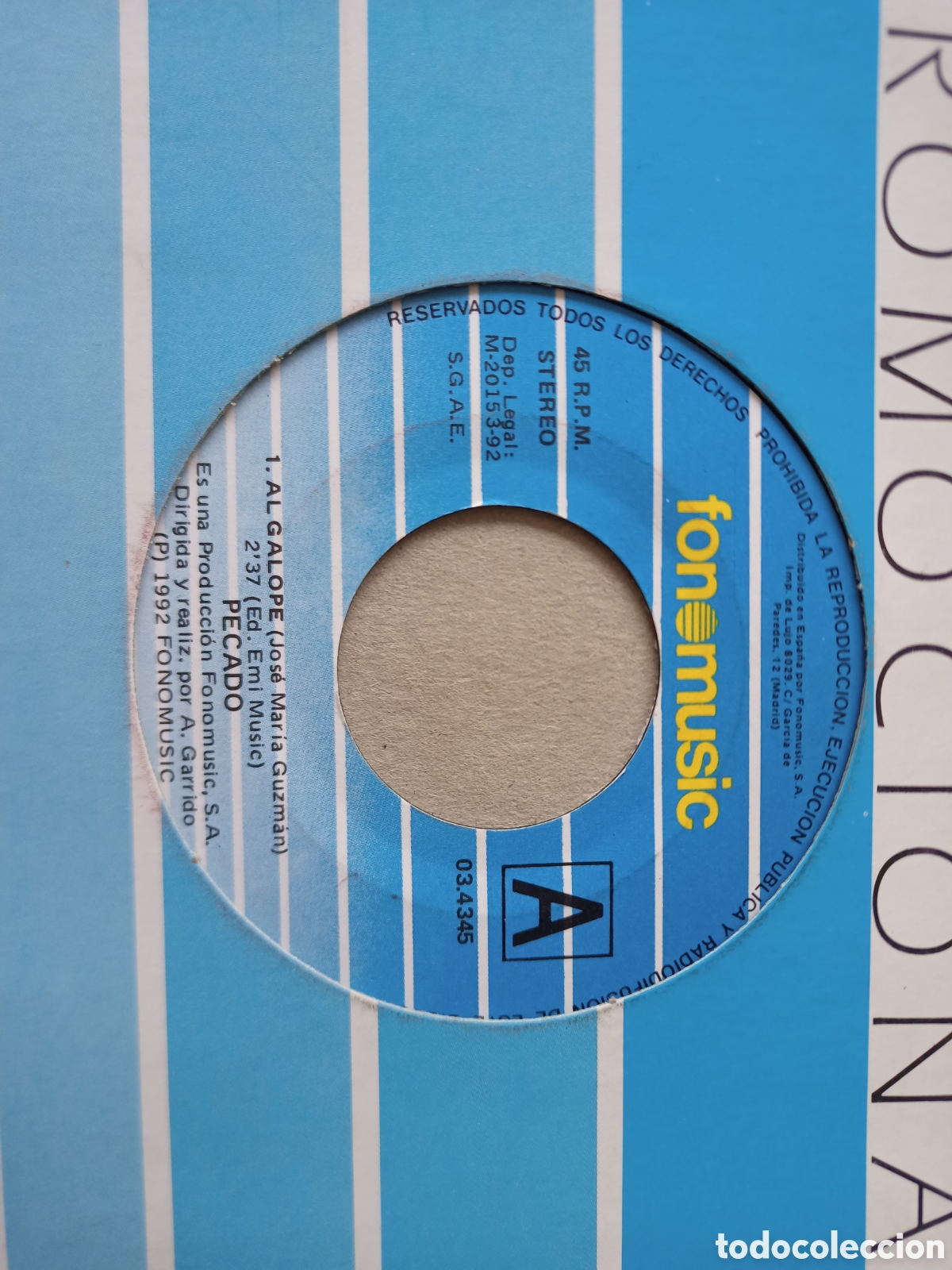 Discos de vinilo: Pecado - Al galope - Foto 1