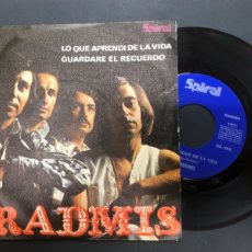 Discos de vinilo: SINGLE GRUPO LOS BRADMIS / LO QUE APRENDI DE LA VIDA / GUARDARE EL RECUERDO BUEN ESTADO