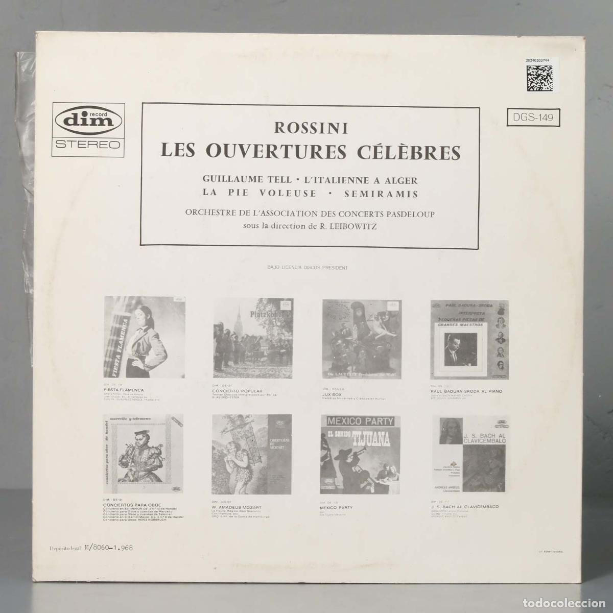Discos de vinilo: LP. Leibowitz &ndash; Les Ouvertures C&eacute;l&egrave;bres. ROSSINI - Foto 2