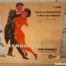 Discos de vinilo: DON RODRIGO FISARMONICA E RITMI‎– TANGHI CELEBRI. SINGLE EDICIÓN ITALIA