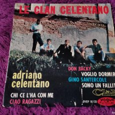 Discos de vinilo: ADRIANO CELENTANO / DON BACKY / GINO SANTERCOLE – LE CLAN CELENTANO VINILO, 7”, EP 1964 FRANCE