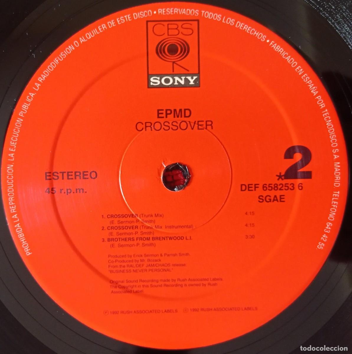 Discos de vinilo: EPMD ** Crossover ** MAXI SINGLE VINILO ORIGINAL 1992 - Foto 4