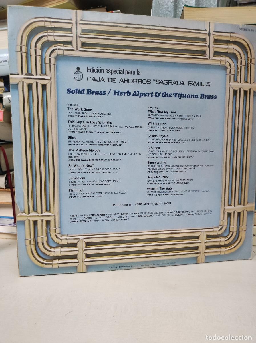 Discos de vinilo: Herb Alpert & The Tijuana Brass &ndash; Solid Brass - Foto 2