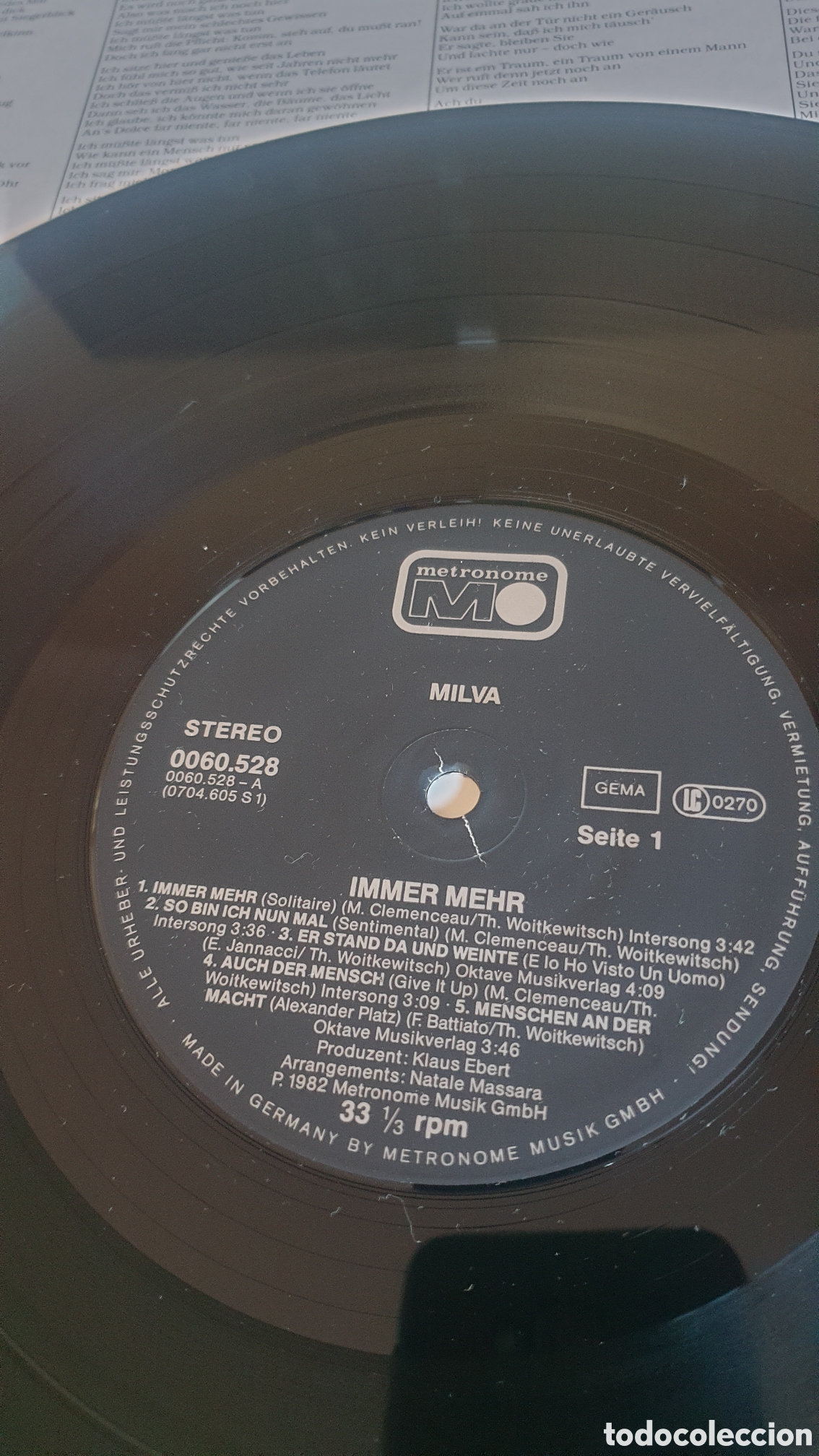 Discos de vinilo: Milva - Immer mehr - Foto 3