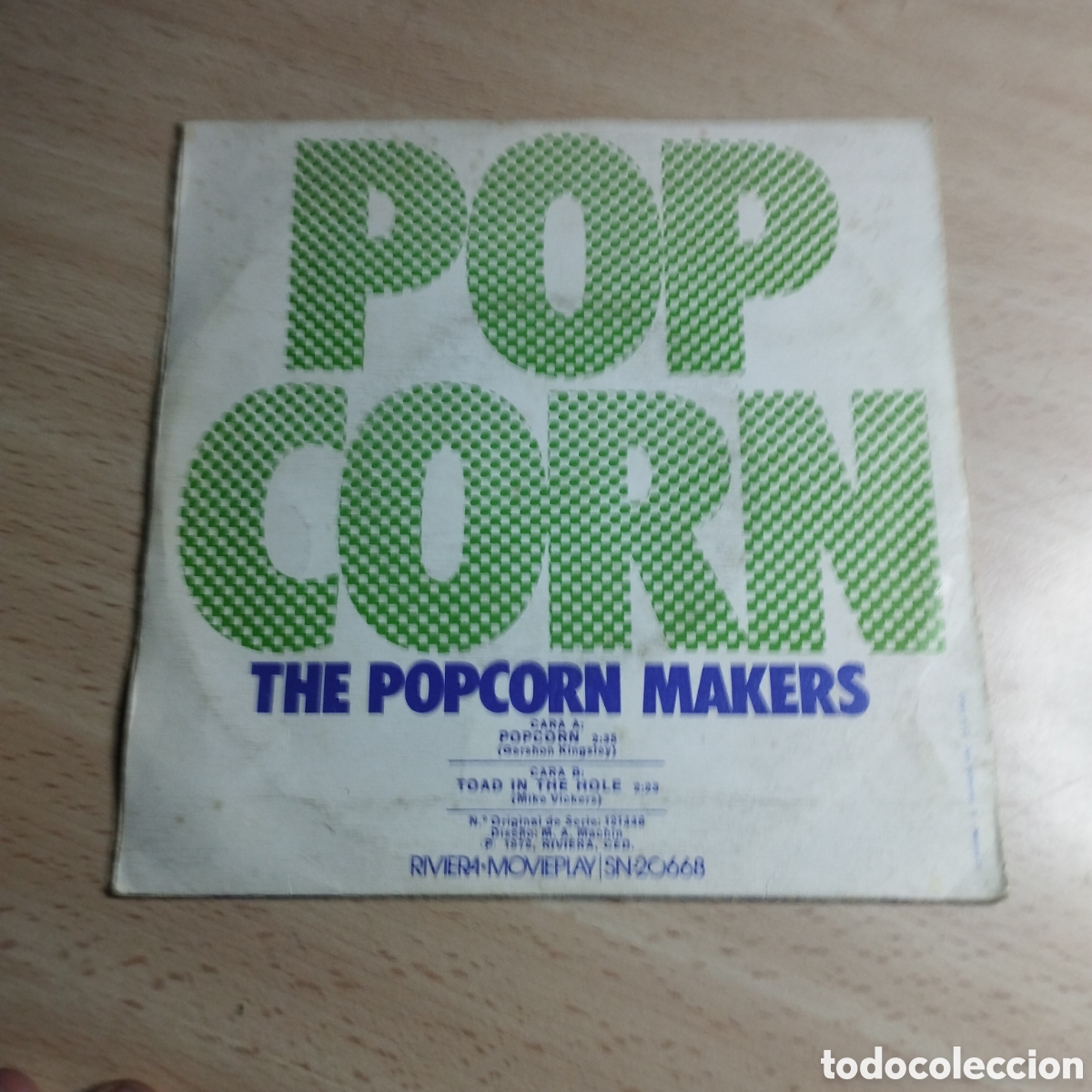 Discos de vinilo: Single 7&rdquo; The Popcorn Makers 1972. Popcorn + toad in the hole. - Foto 2