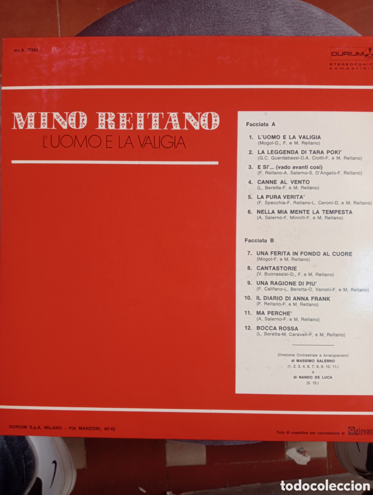 Discos de vinilo: Mino Reitano:luomo e la valigia - Foto 3