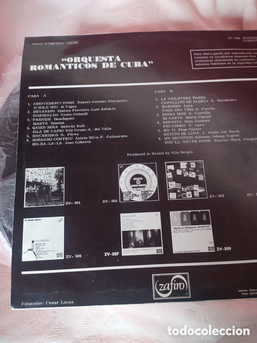 Discos de vinilo: Lp Orquesta romanticos de Cuba - Foto 2