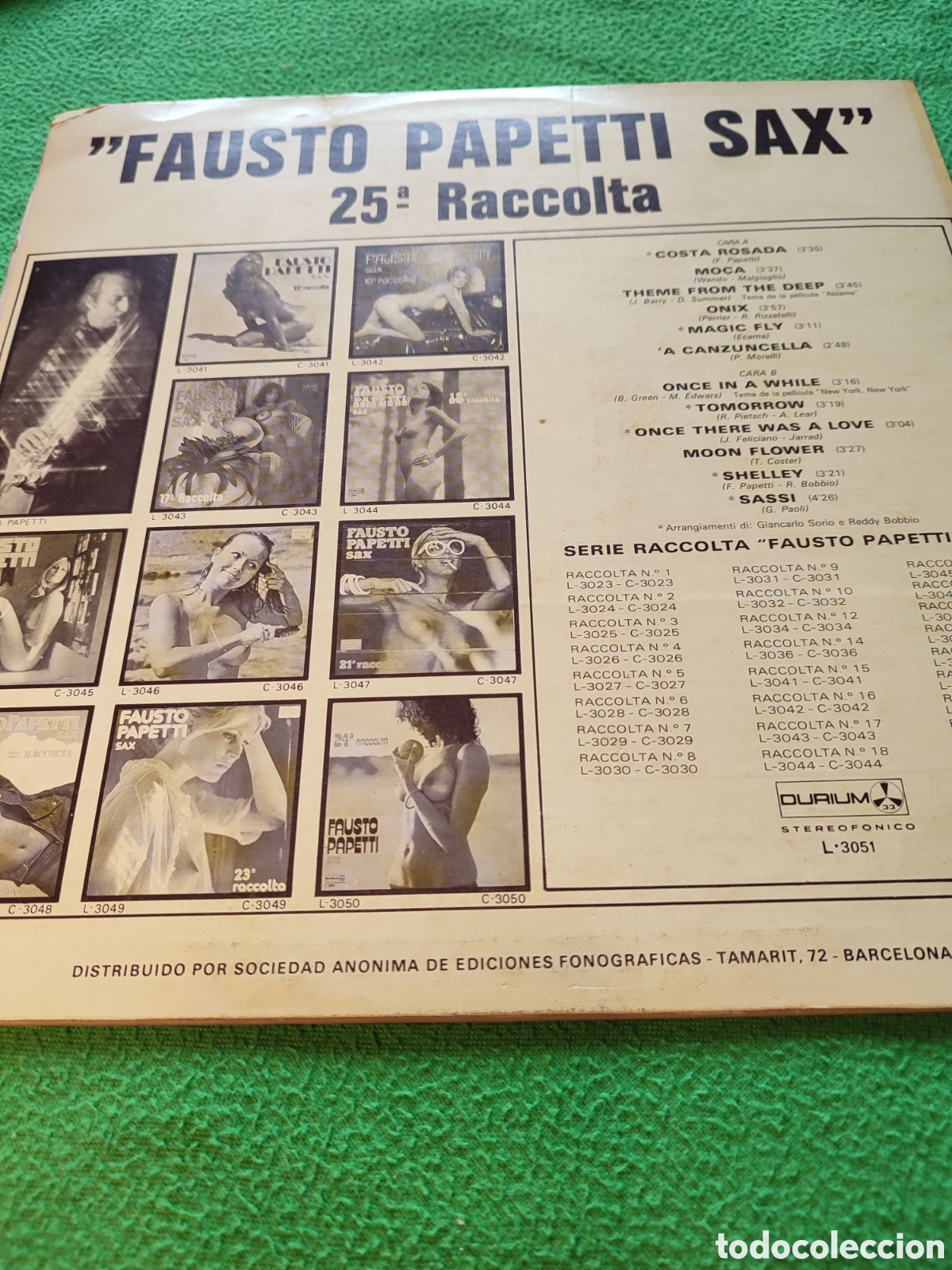 Discos de vinilo: Fausto Papetti - 25 Raconta - Foto 2