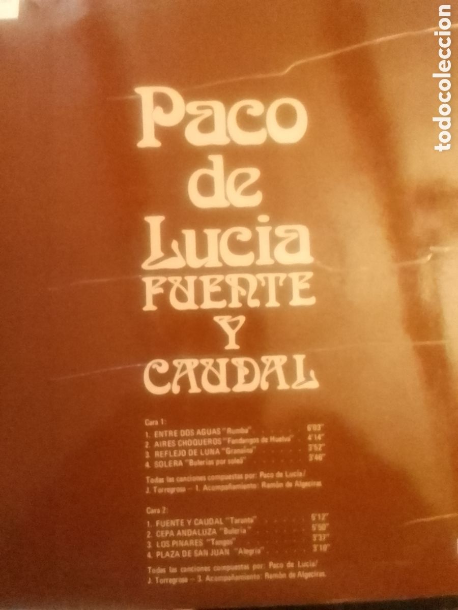 Discos de vinilo: PACO DE LUCIA &rdquo;Fuente y Caudal&rdquo; - Foto 3