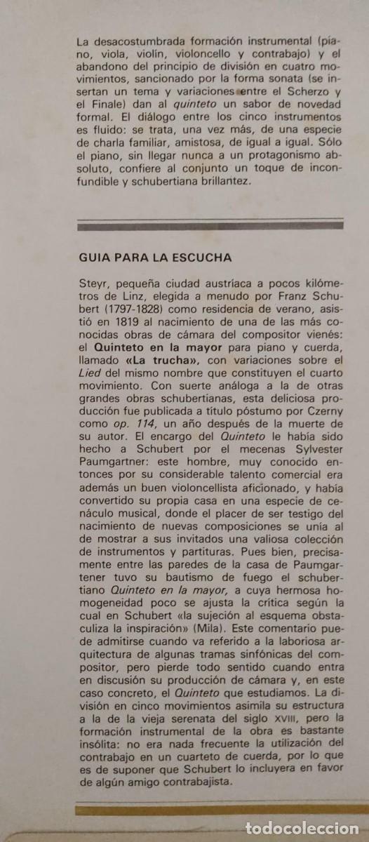 Discos de vinilo: SCHUBERT. - Foto 8