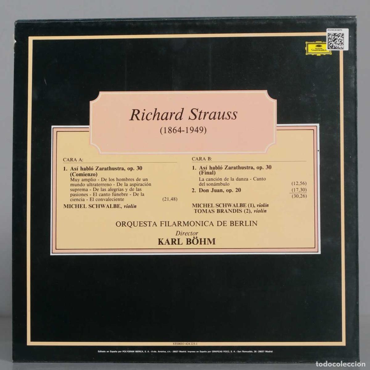 Discos de vinilo: LP. STRAUSS OP 30 OP 20. BOHM - Foto 2