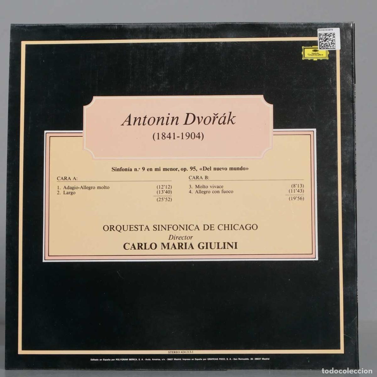 Discos de vinilo: LP. DVORAK. OP 95. GIULINI - Foto 2