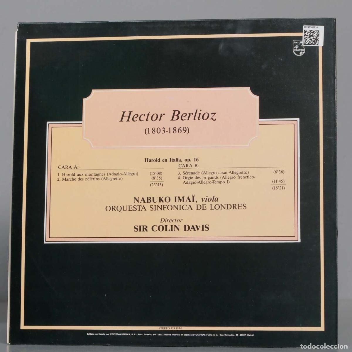 Discos de vinilo: LP. BERLIOZ. OP 16. DAVIS - Foto 2