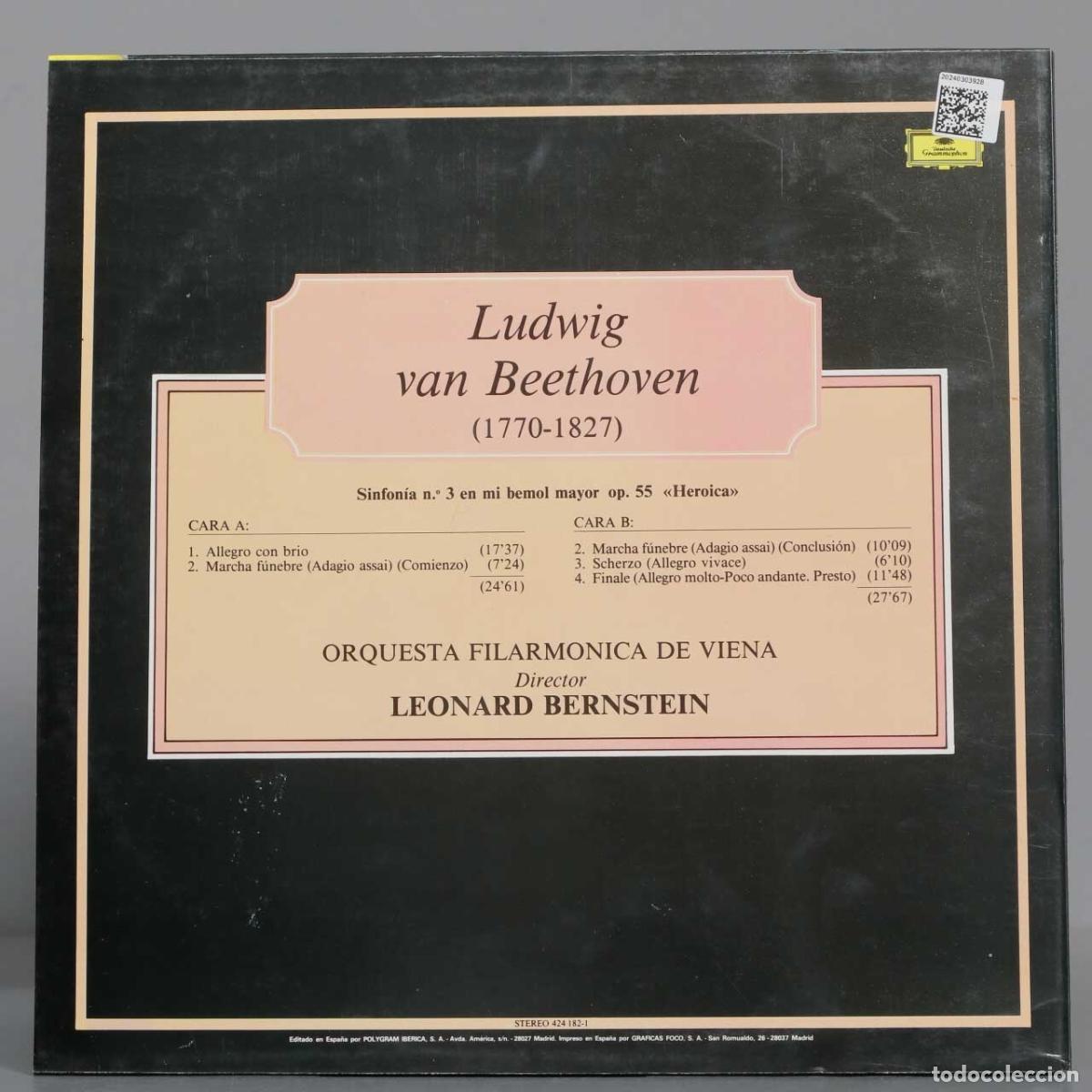 Discos de vinilo: LP. BEETHOVEN. OP 55. BERNSTEIN - Foto 2