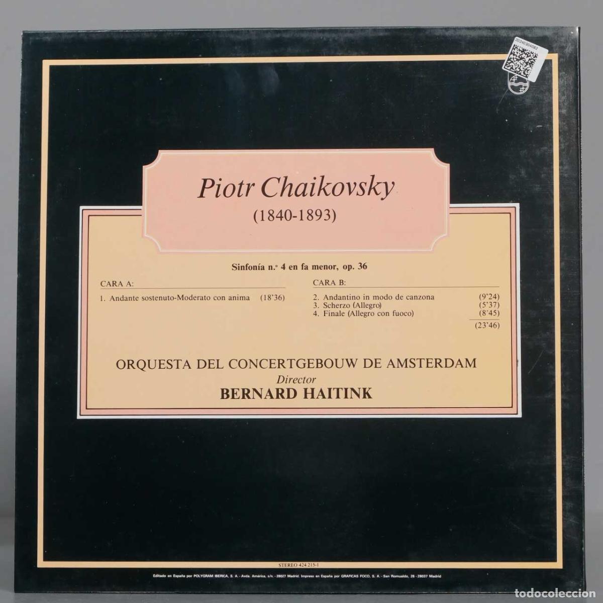Discos de vinilo: LP. CHAIKOVSKY. OP 36. HAITINK - Foto 2