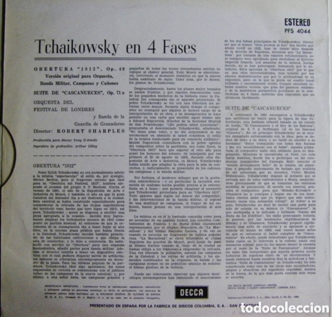 Discos de vinilo: Tchaikovsky In phase four - Foto 2