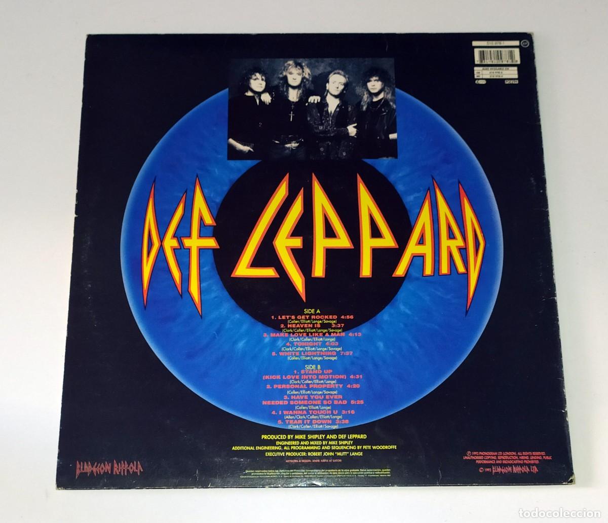 Discos de vinilo: LP DEF LEPPARD - ADRENALIZE - Foto 2