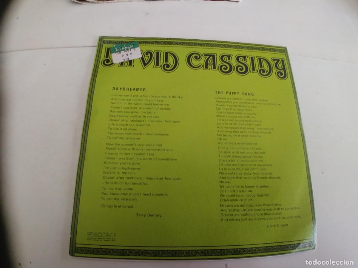 Discos de vinilo: DAVID CASSIDY-SINGLE DAYDREAMER - Foto 2