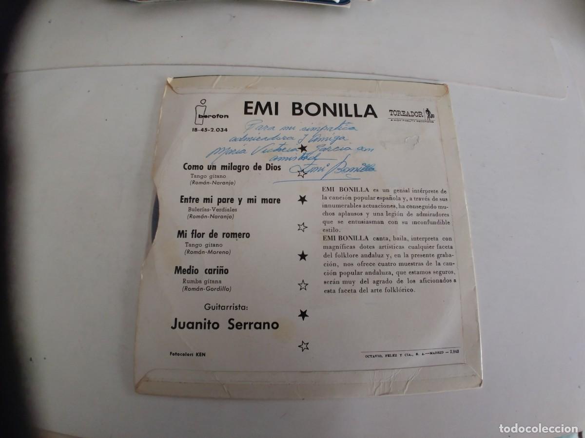 Discos de vinilo: EMI BONILLA-EP COMO UN MILAGRO DE DIOS +3 - Foto 2