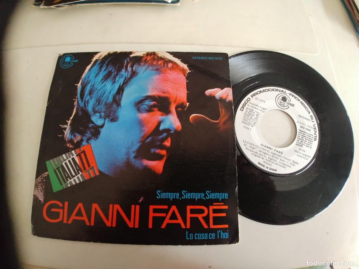 Dischi in vinile: GIANNI FARE-SINGLE SIEMPRE SIEMPRE SIEMPRE