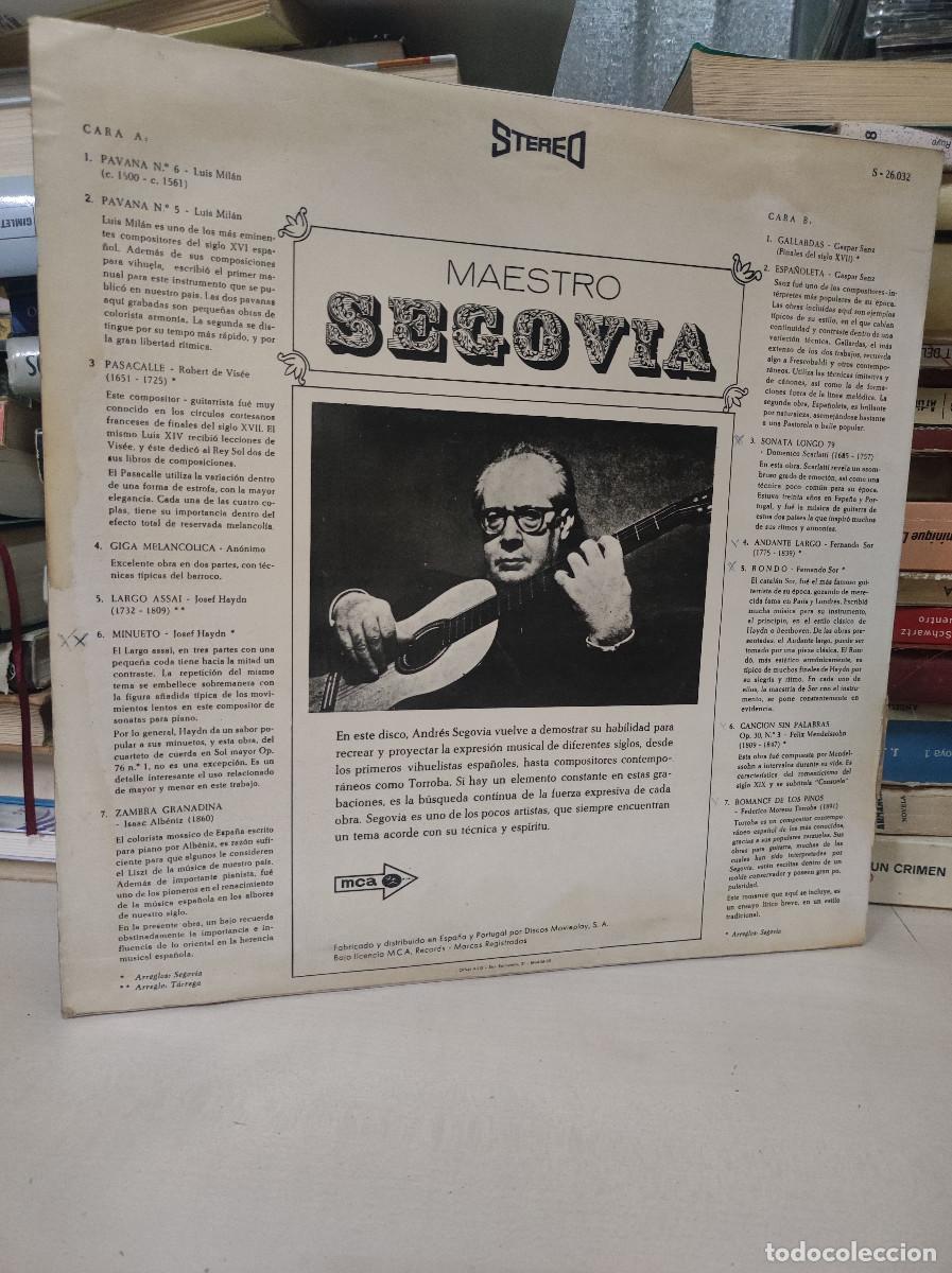 Discos de vinilo: Andr&eacute;s Segovia &ndash; Maestro Segovia - Foto 2