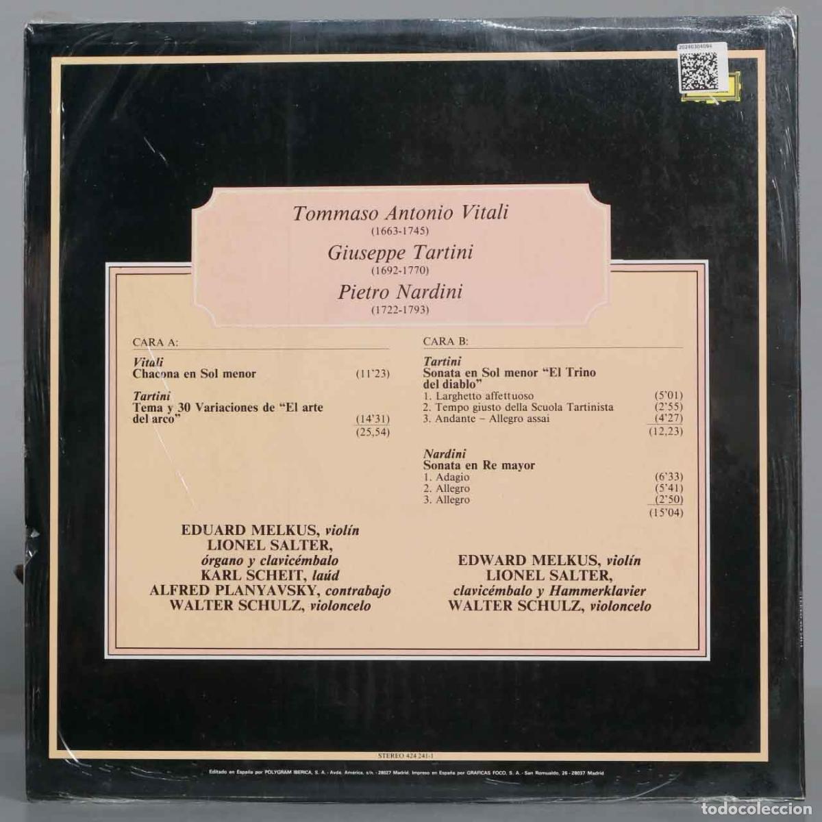 Discos de vinilo: LP. VITALI TARTINI NARDINI. PRECINTADO - Foto 2
