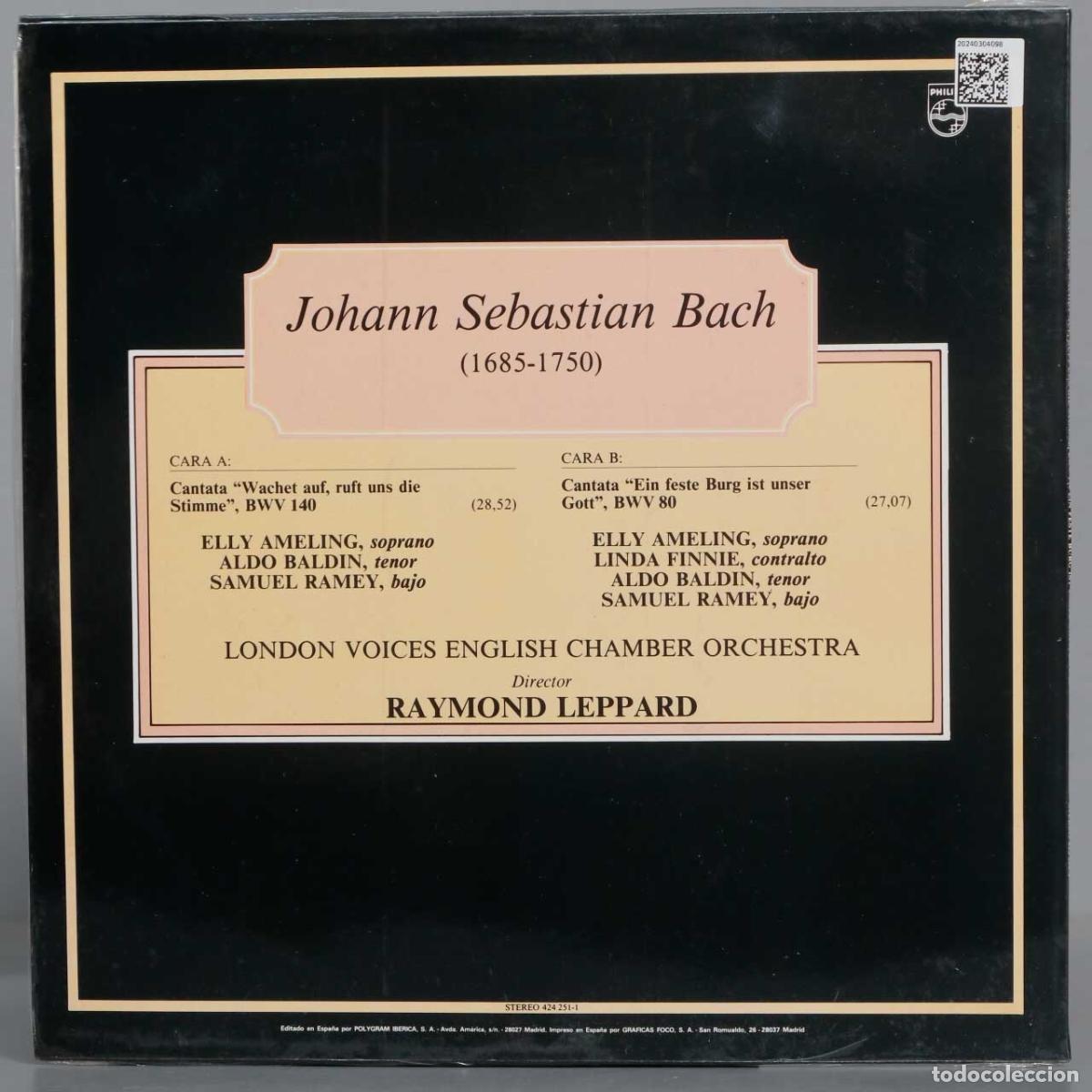 Discos de vinilo: LP. BACH. BWV 140 80. LEPPARD. PRECINTADO - Foto 2