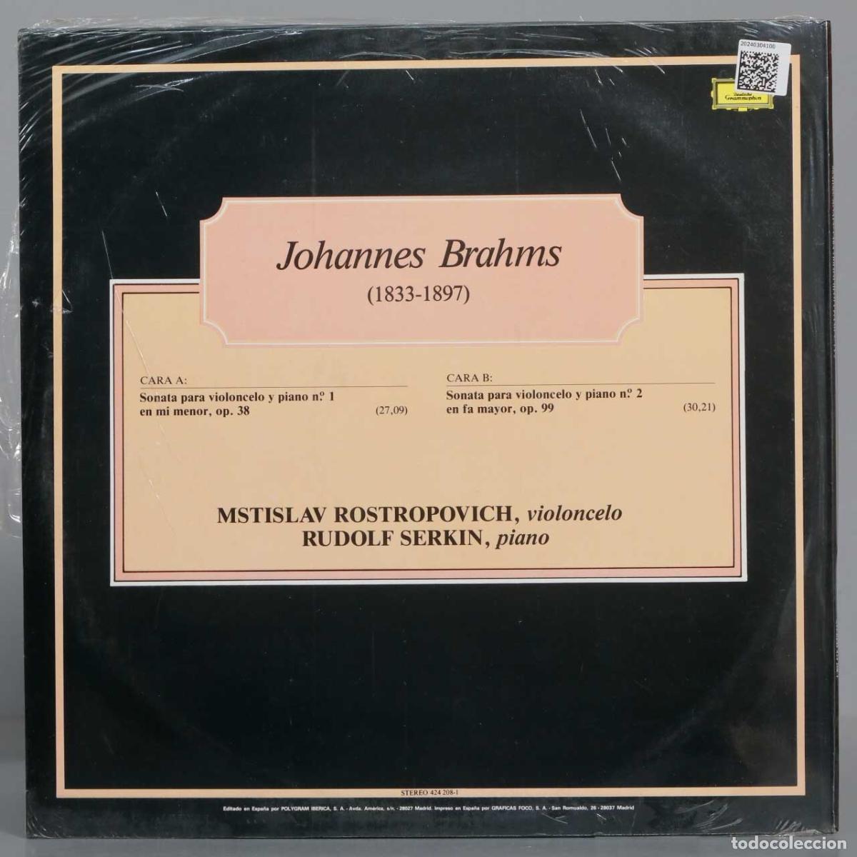 Discos de vinilo: LP. BRAHMS. OP 38. 99. SERKIN. PRECINTADO - Foto 2