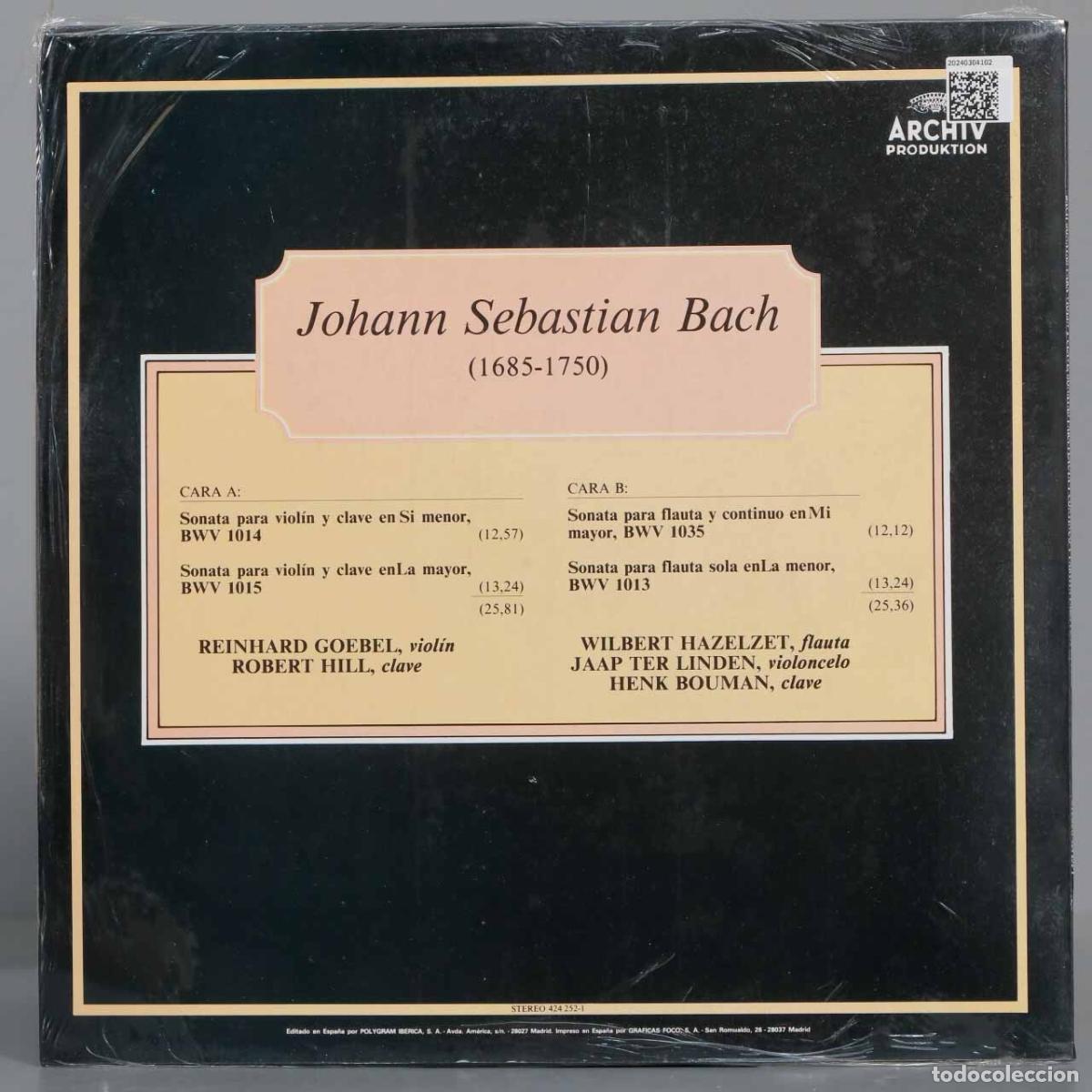 Discos de vinilo: LP. BACH. BWV 1014 1015 1035 1013. PRECINTADO - Foto 2
