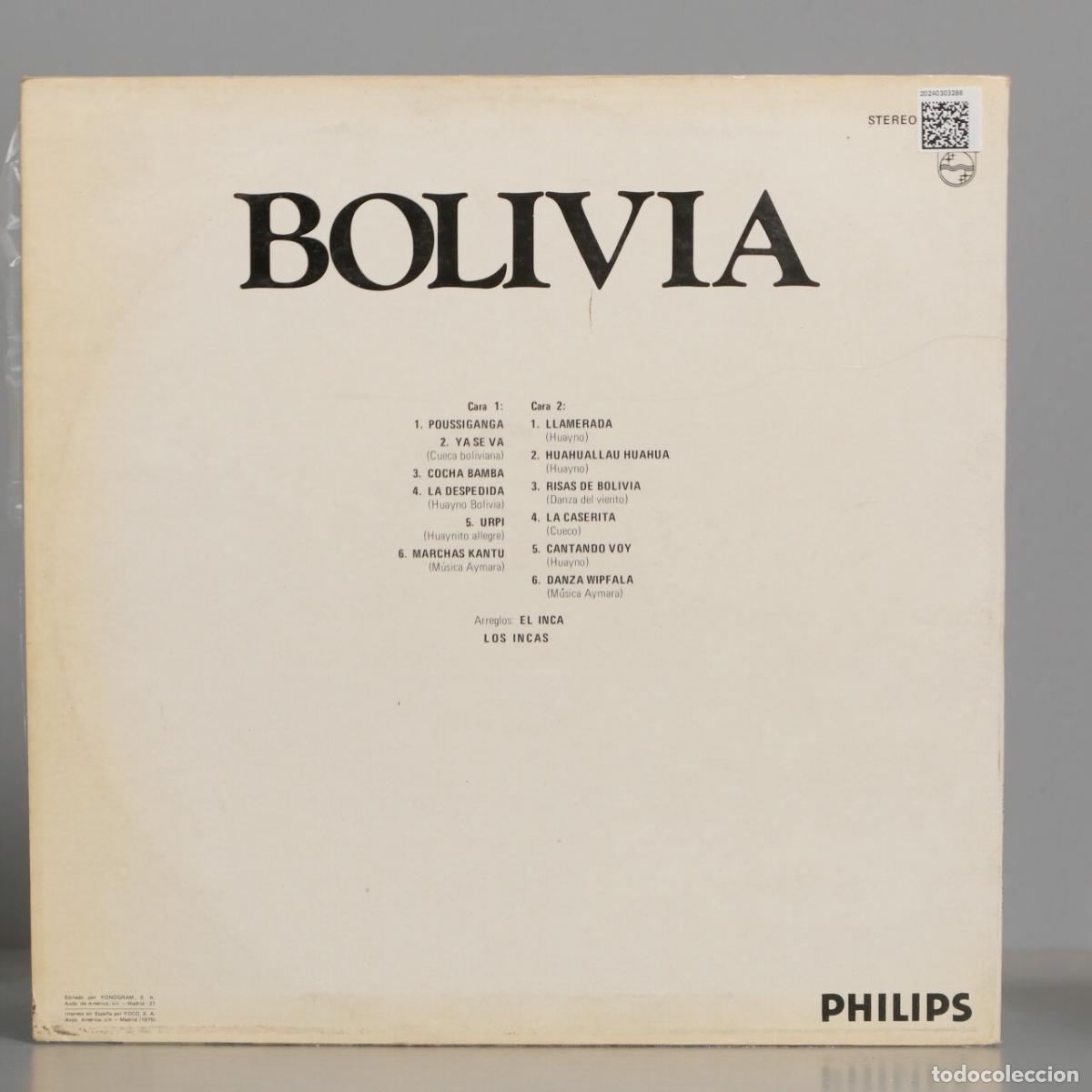 Discos de vinilo: LP. Los Incas &ndash; Bolivia - Foto 2