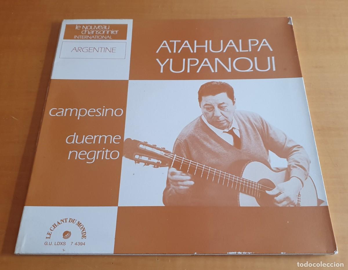 Vinyl records: VINILO ATAHUALPA YUPANQUI campesino duerme negrito. Editado por Le Chant Du Monde. Carpeta triple.