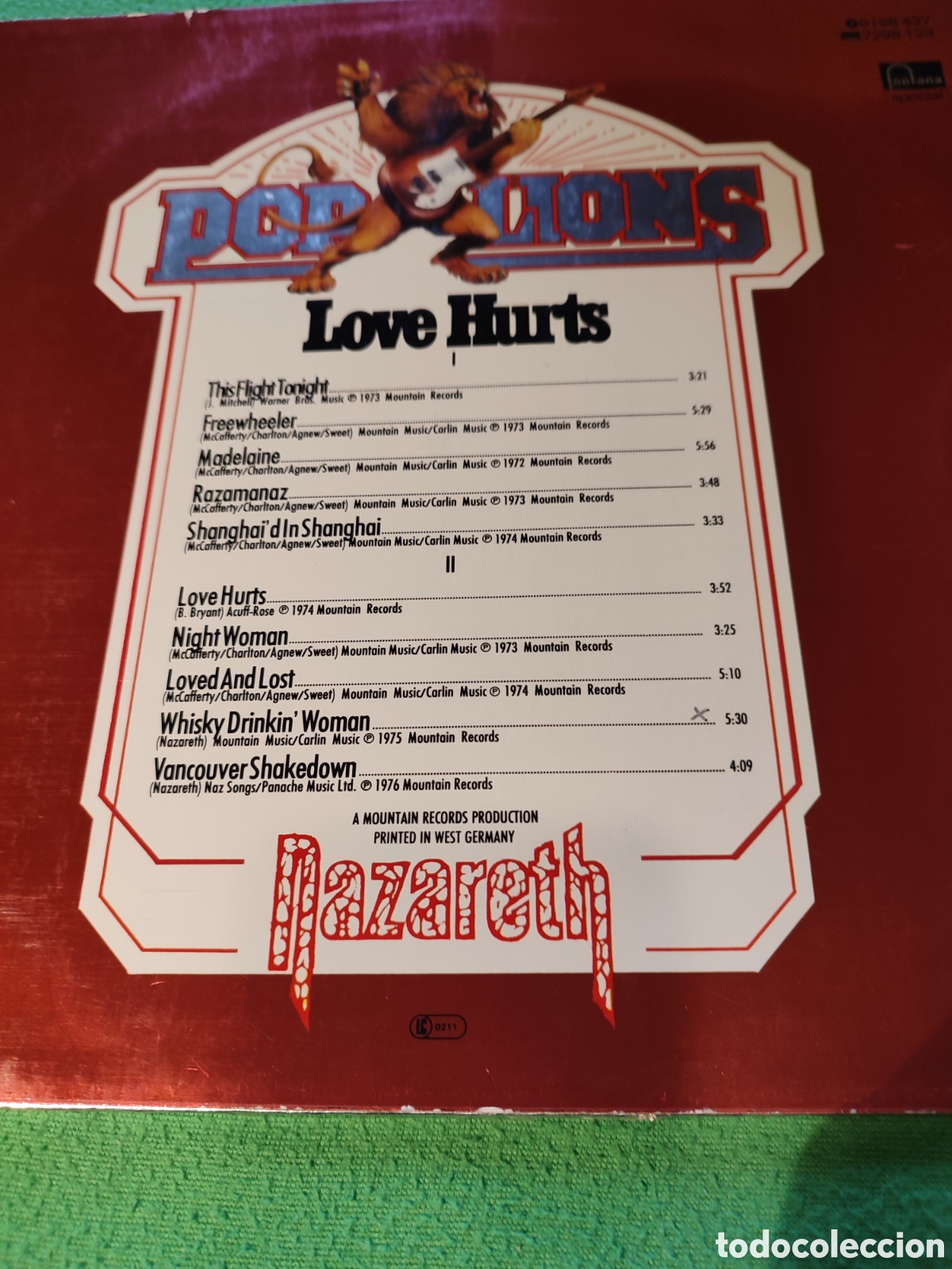 Discos de vinilo: Nazareth - Love hurts - Foto 2