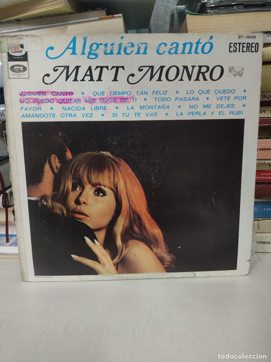 Discos de vinilo: Matt Monro &ndash; Alguien Cant&oacute; - Foto 1