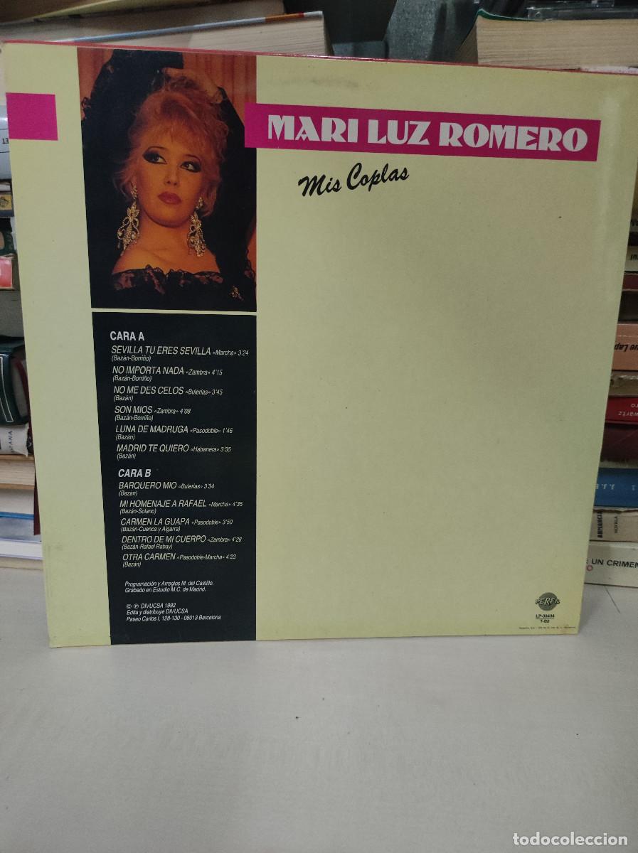 Discos de vinilo: Mari Luz Romero &ndash; Mis Coplas - Foto 2