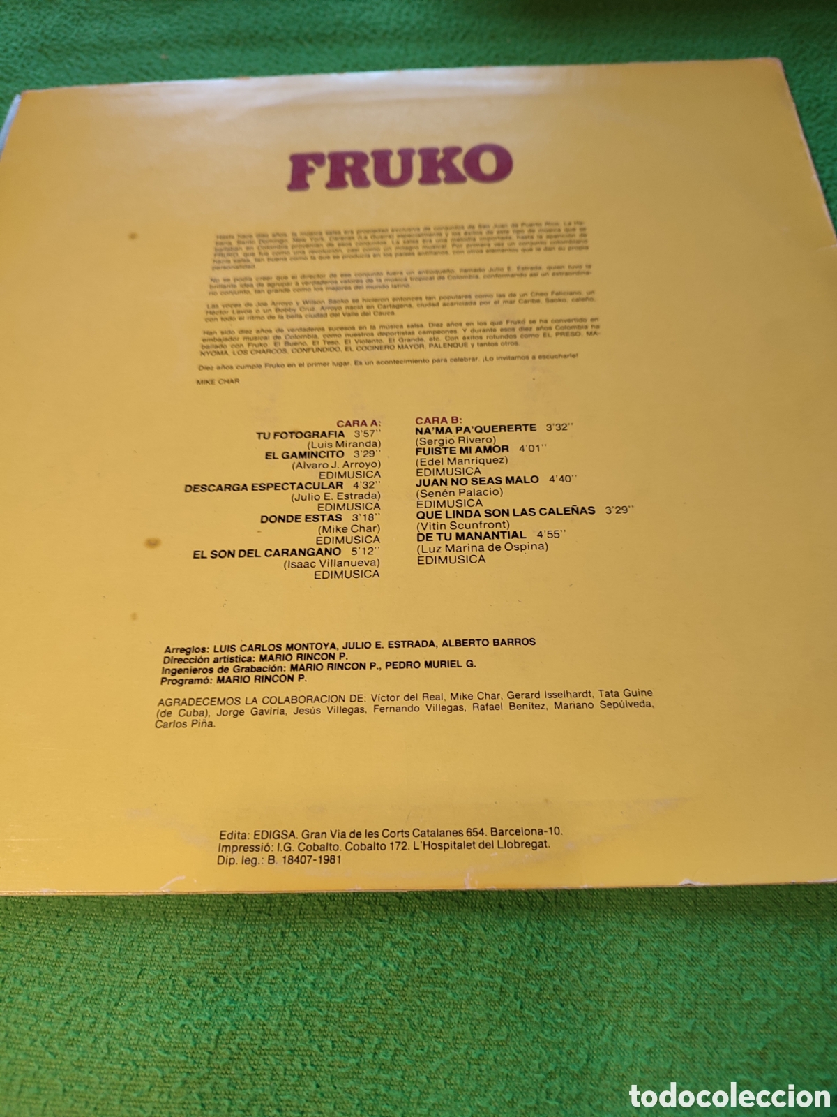 Discos de vinilo: Fruko - El espectacular - Foto 2