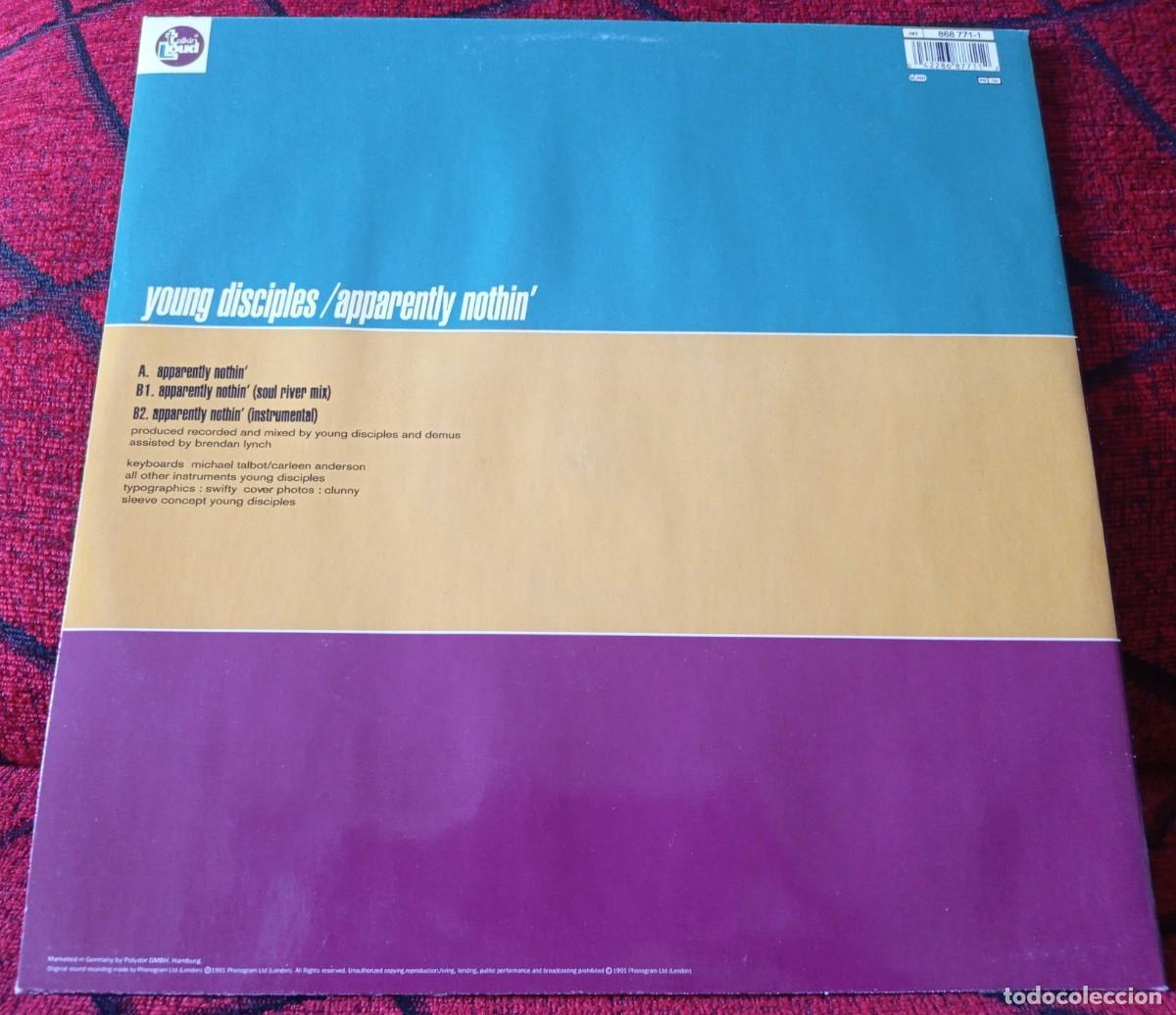 Discos de vinilo: YOUNG DISCIPLES ** Apparently Nothin ** MAXI SINGLE VINILO 1991 UK - Foto 2